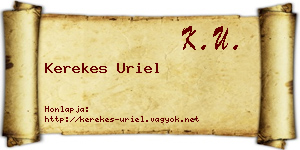 Kerekes Uriel névjegykártya